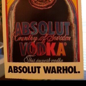 Absolut Warhol Postcard 1996 Vodka Ad Postcard- Max Racks -  Andy Warhol